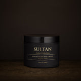Sultan Hair Styling Wax Cream 100 ml, bergamot and vanilla, matte black jar for barbers